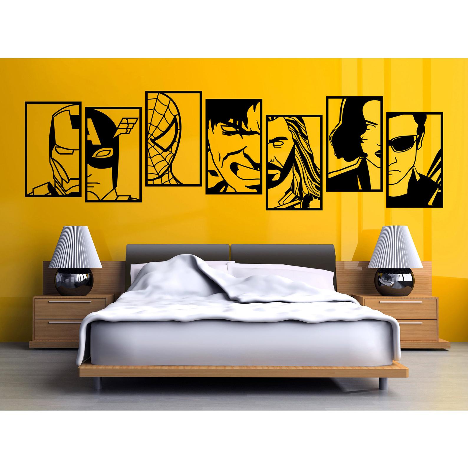 Avengers Wall Sticker Superhero Wall Decal