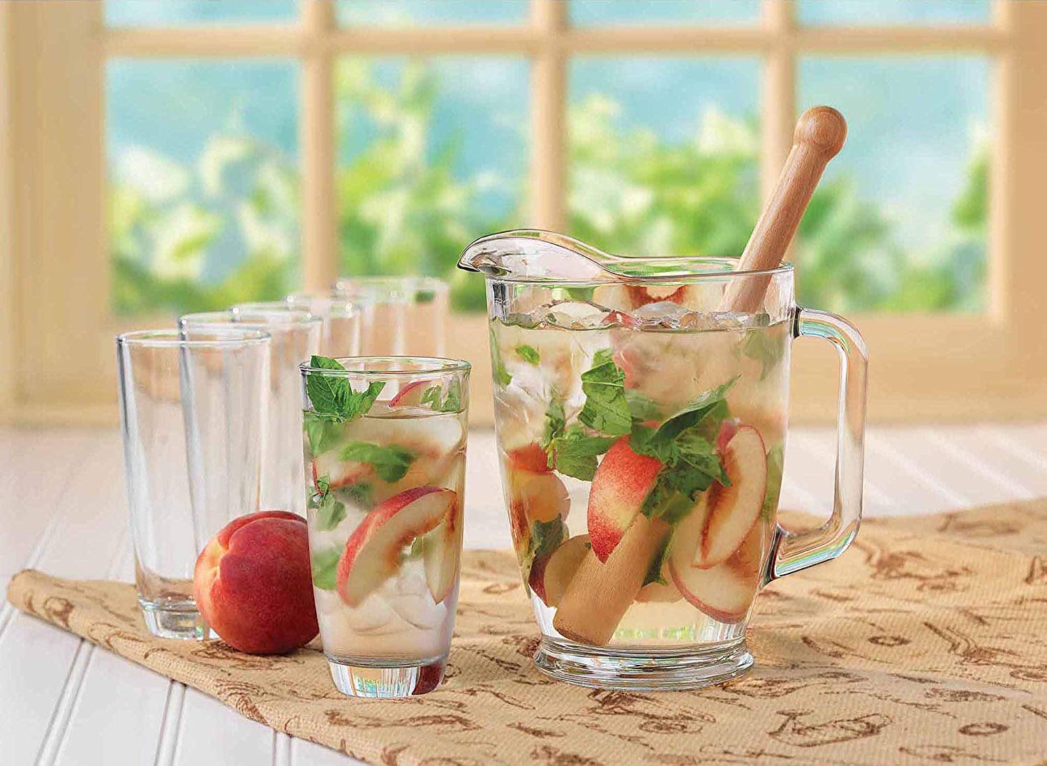 Libbey Garden to Glass 8-Piece Pitcher Set