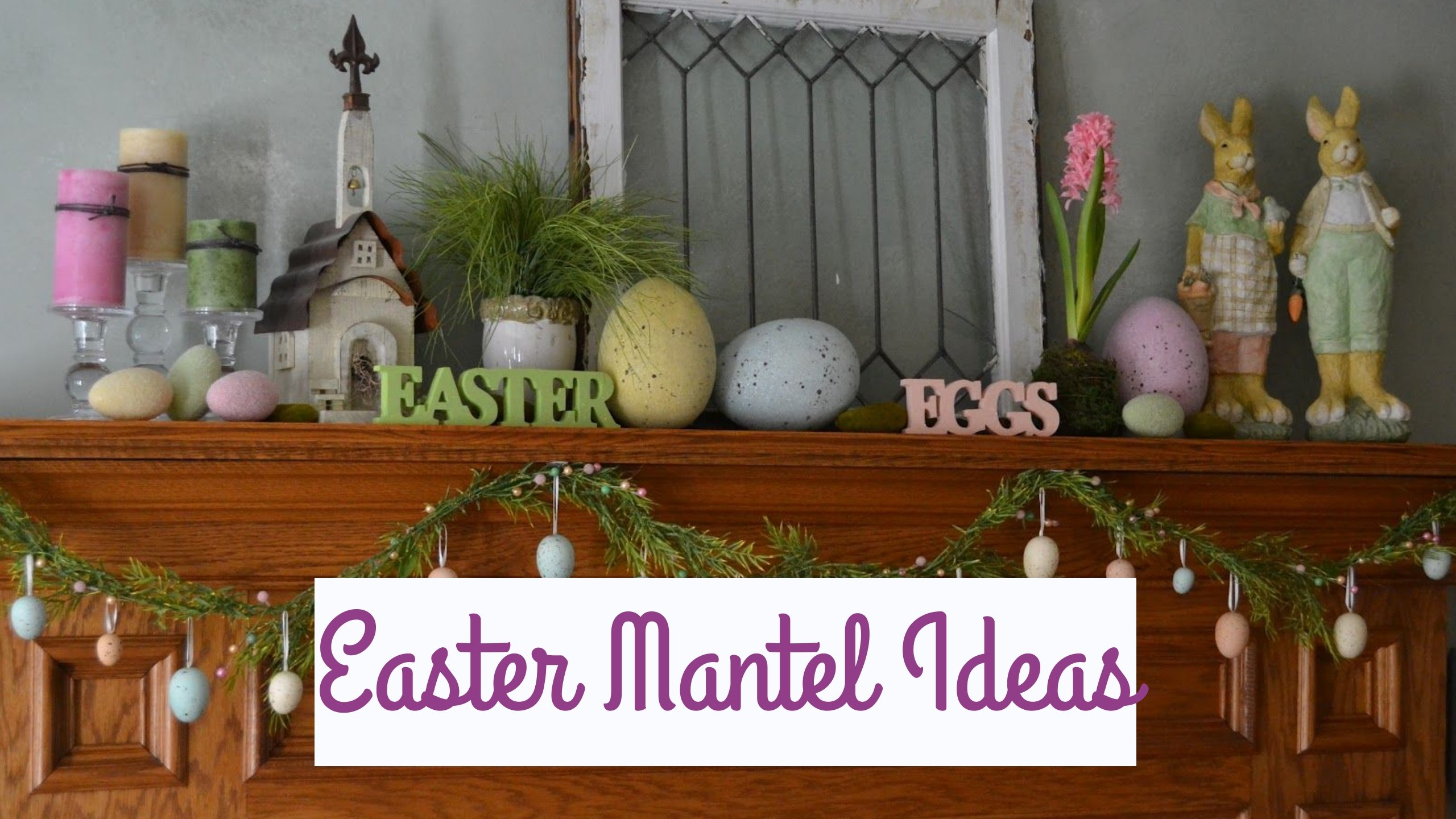 Easter Christian Banner, Easter Decor, Mantel Decor