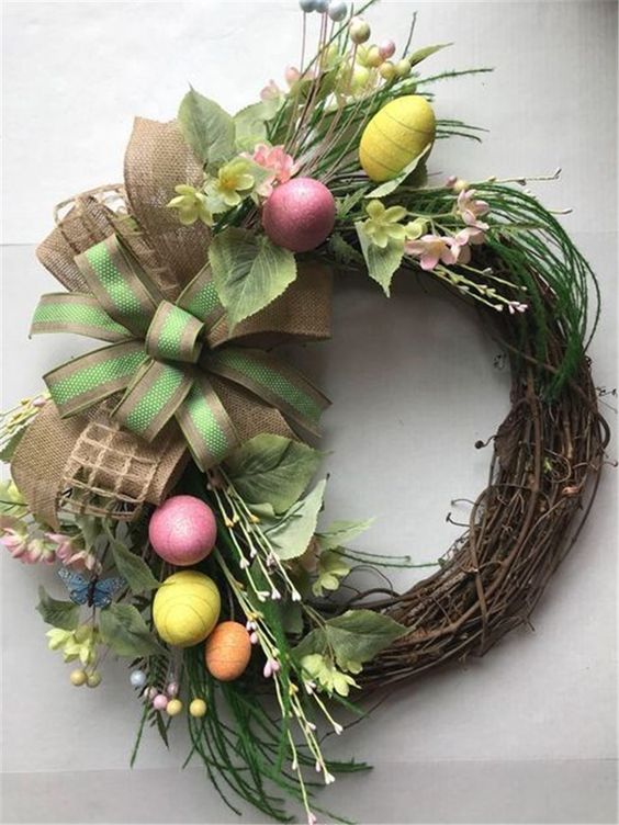 nature egg wreath