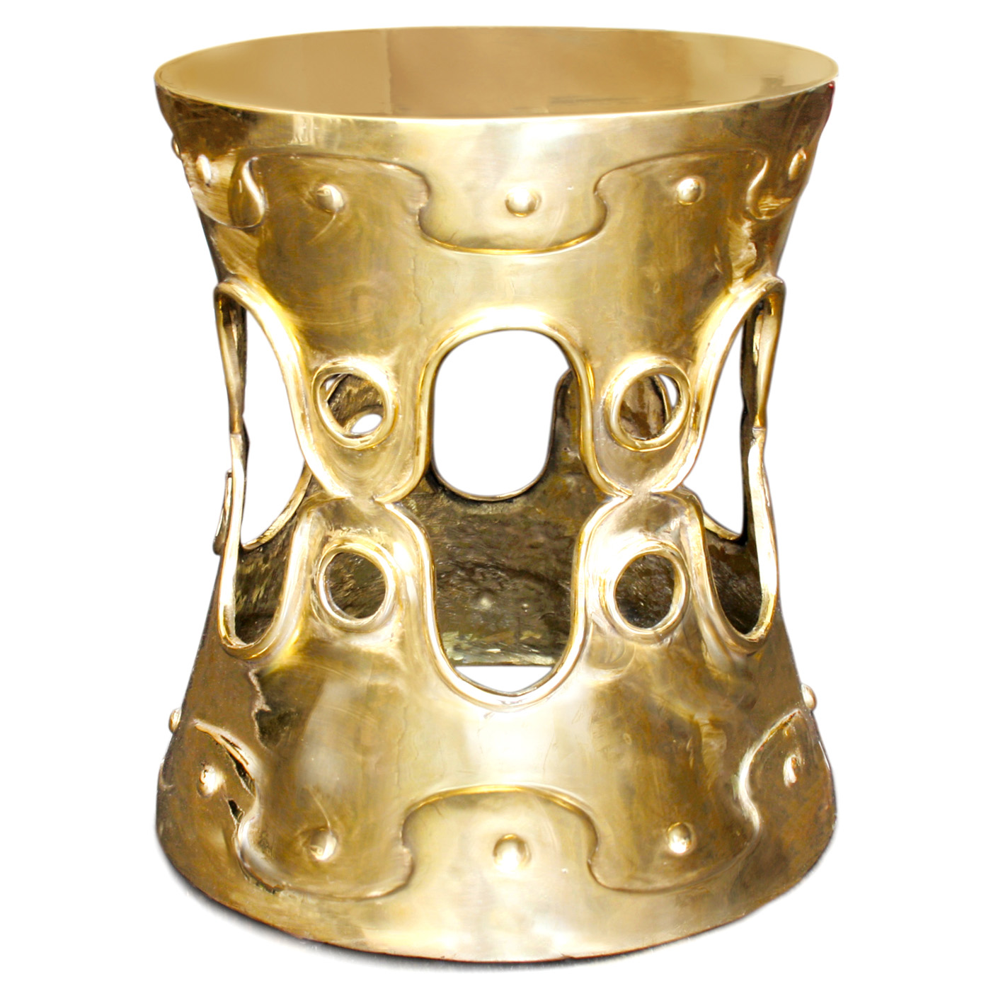 Jonathan Adler Ulu Concave Brass Side Table