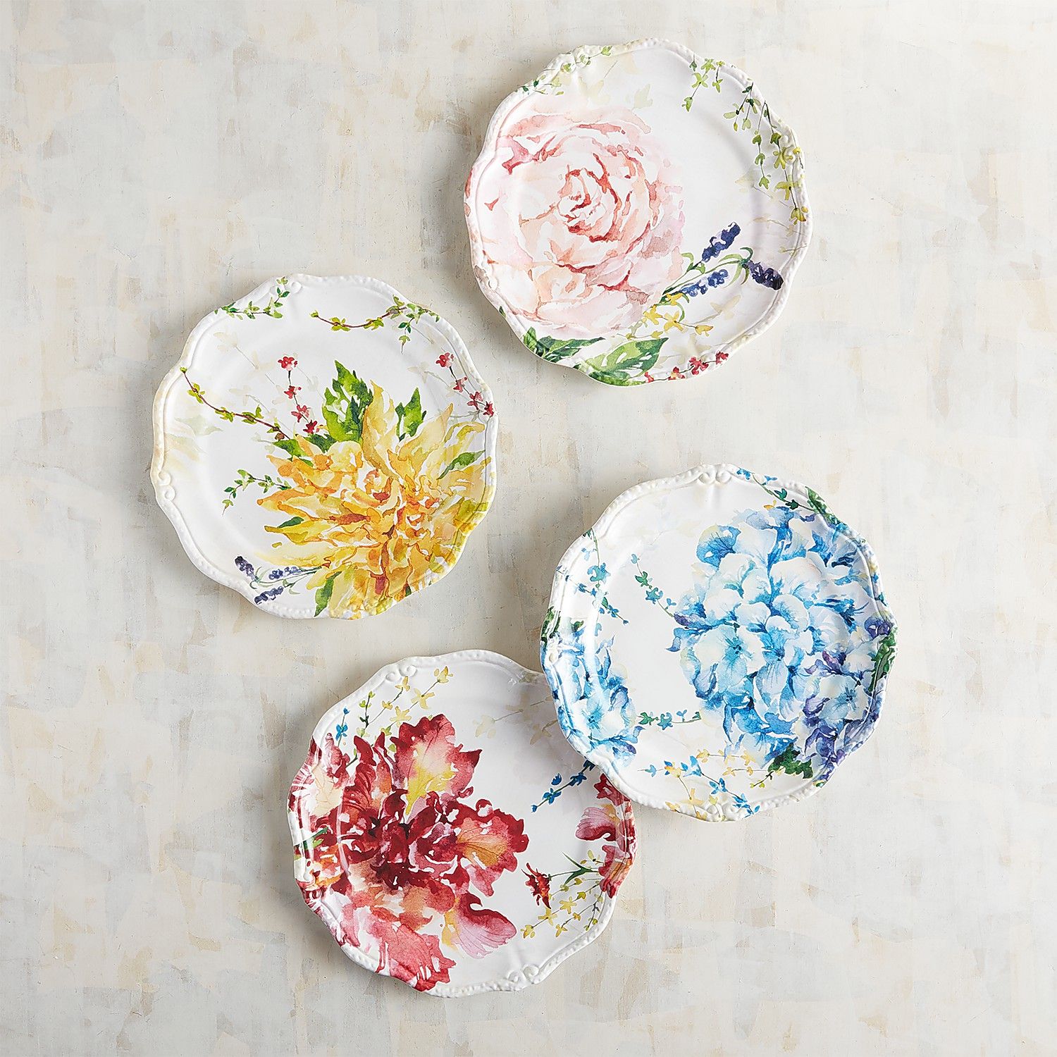 Pier 1 Garden Soiree Melamine Dinner Plate Set