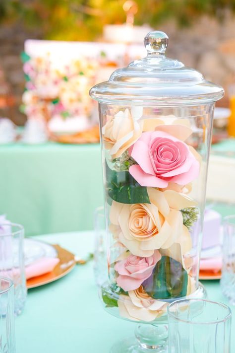 flowers in jar