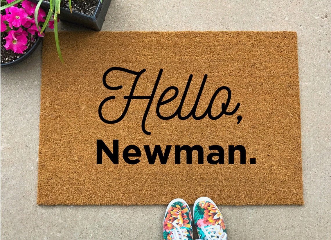 Seinfeld TV Show Gifts – Outdoor Welcome Mat, Hello Newman