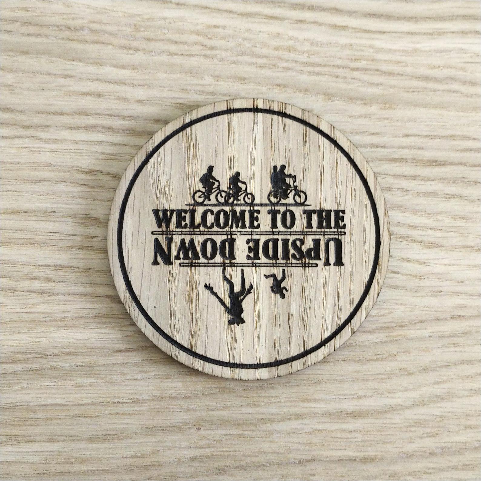 Stranger Things Inspired Wood Coaster