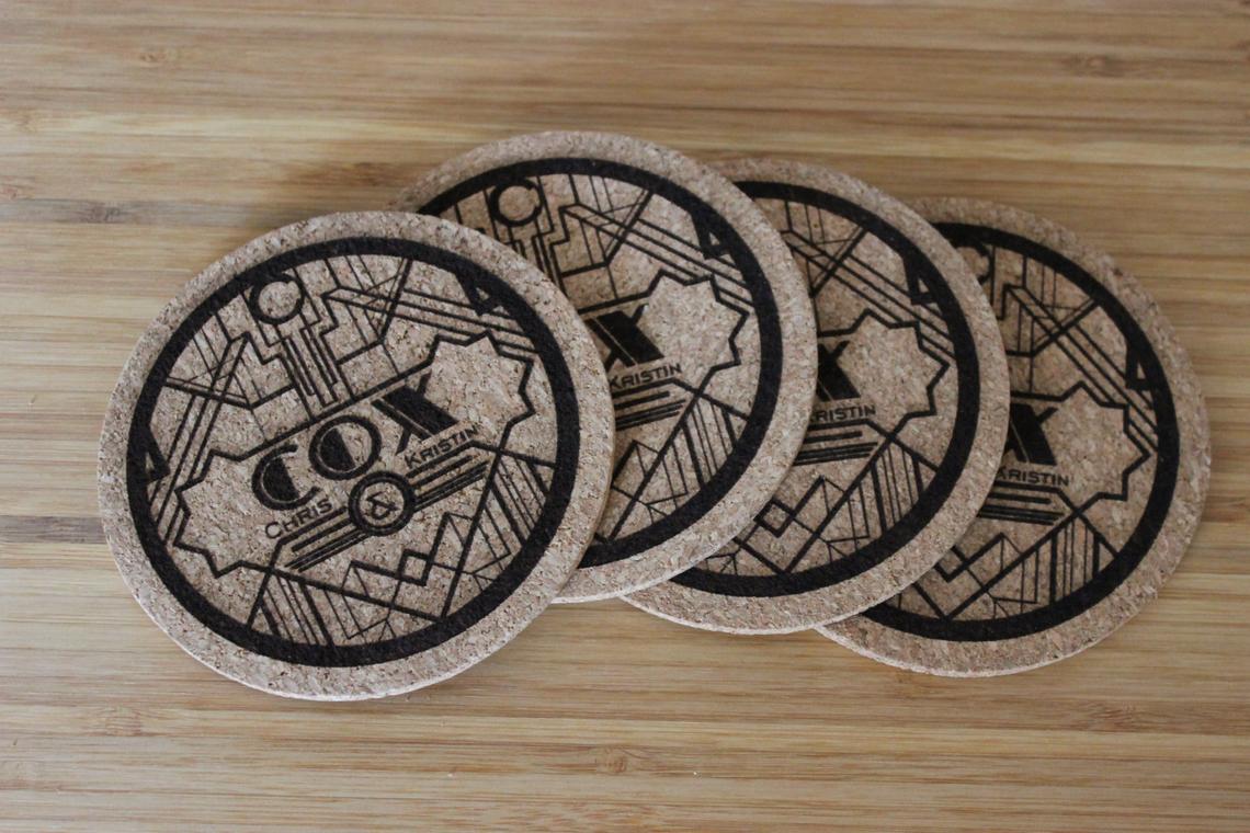 Cork Coaster Set The Great Gatsby Personalized Gift