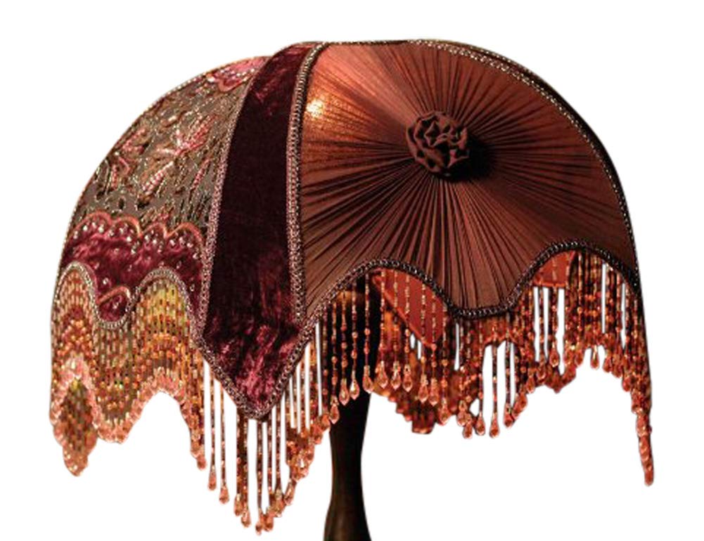 Victorian Trading Co. Gone with the Wind Velvet Embroidered Portobello Lamp Shade