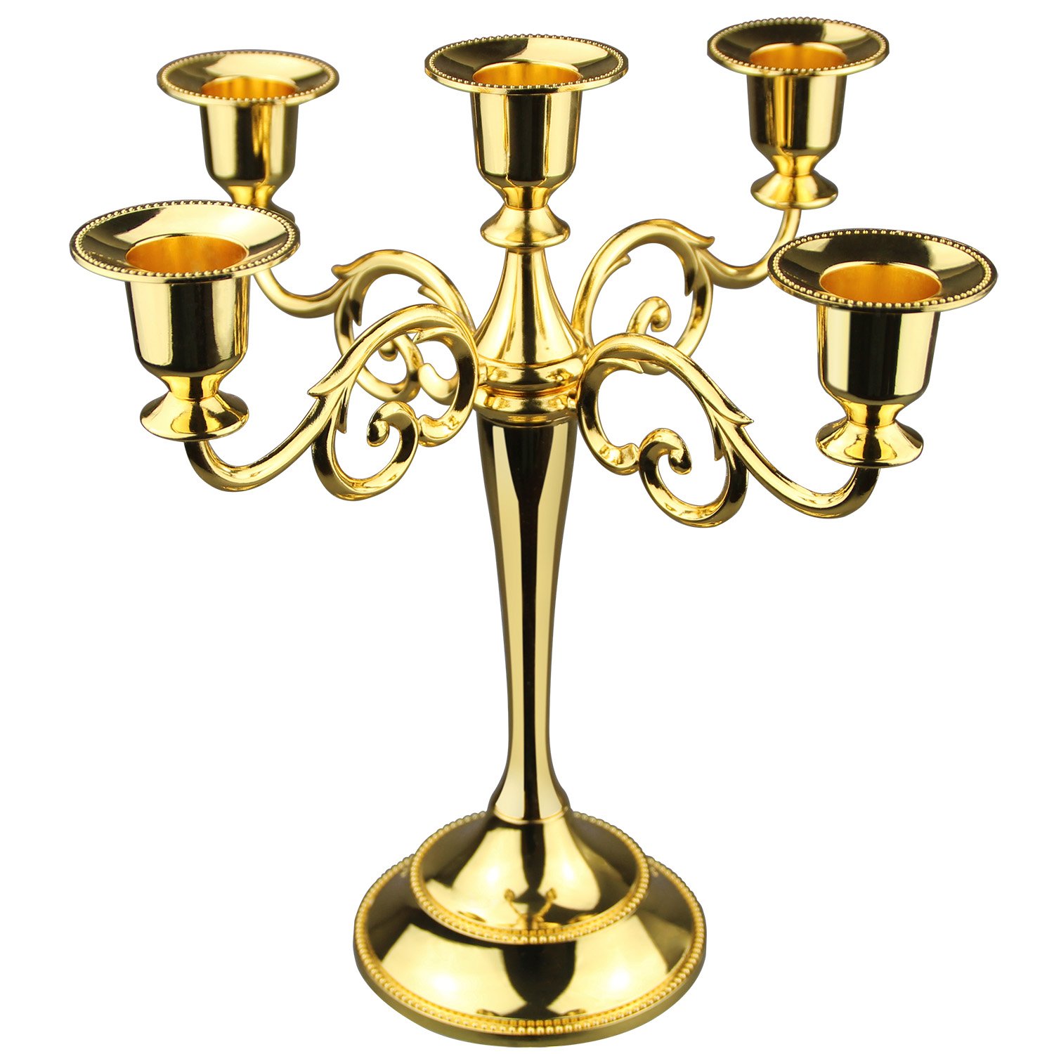  Viscacha 5-Candle Metal Candelabra, Gold