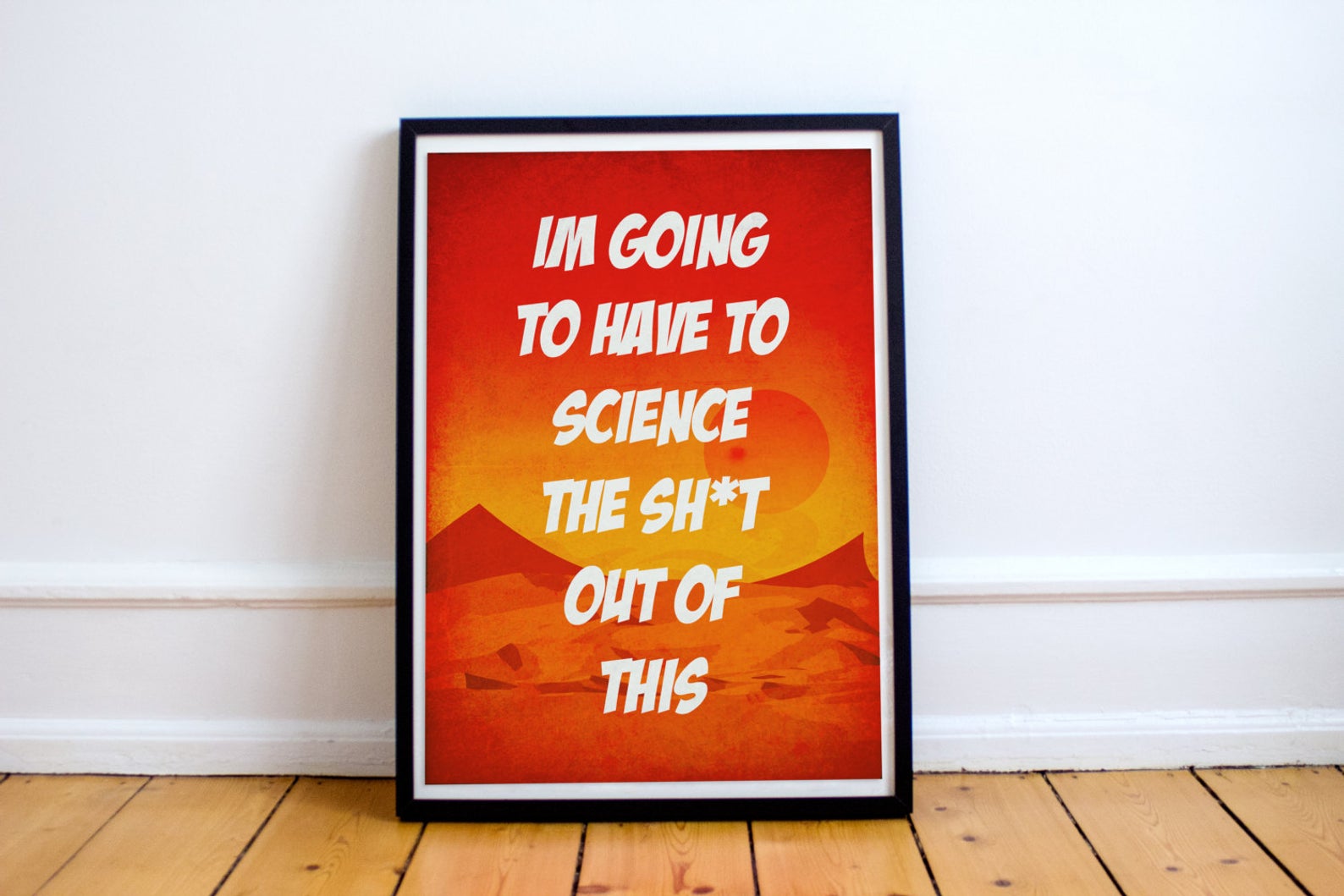 The Martian Quote Typography Print