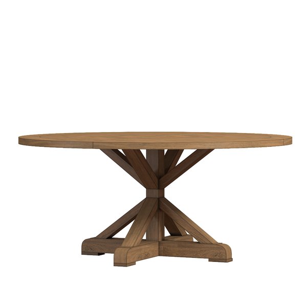 Lark Manor Peralta Round Rustic Dining Table