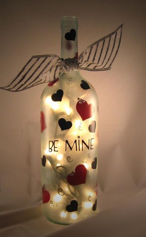 bottle light heart