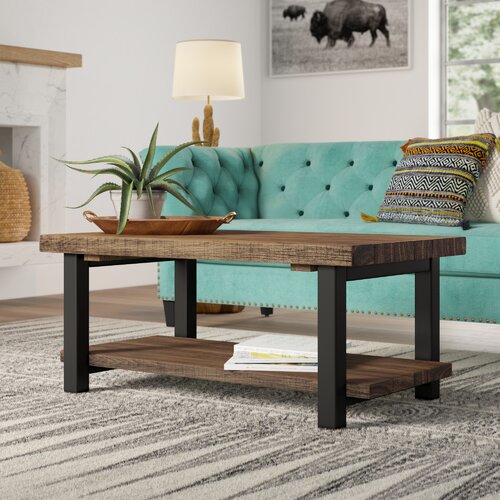 Mistana Veropeso 42” Wood/Metal Coffee Table