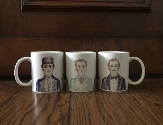  Grand Budapest Hotel Character Mugs