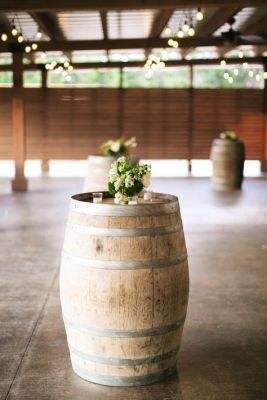 rustic barrel table