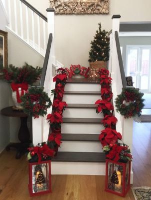 poinsettia stair