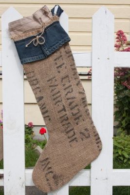 burlap stocking