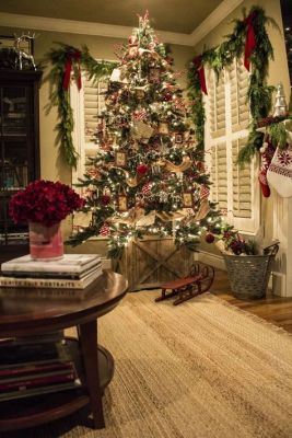 bright christmas living room