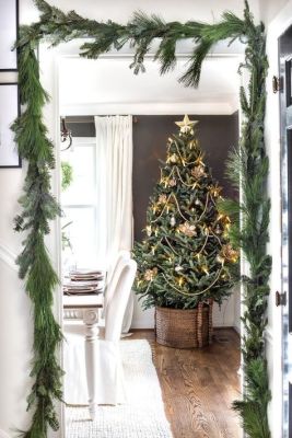 christmas tree with garland