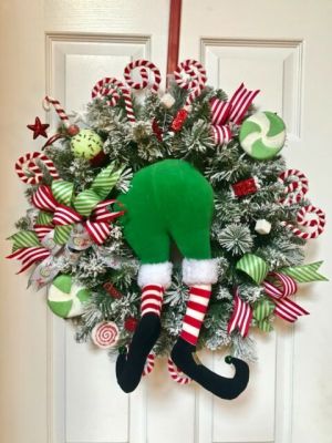 Funny Elf Wreath