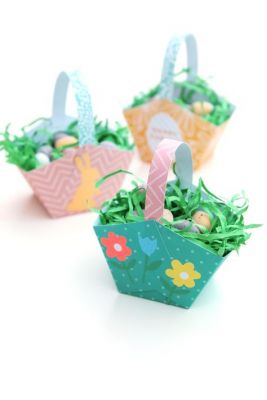 patterned paper baskets