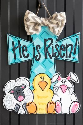 three animals easter cross