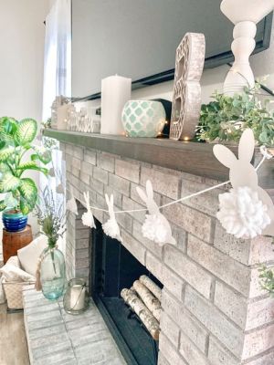 bunny mantel garland