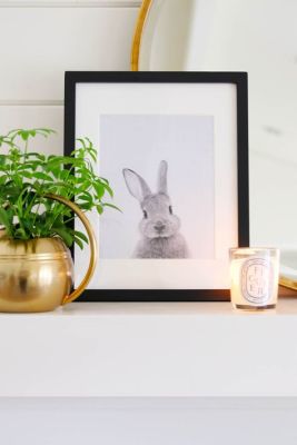 bunny photo mantel