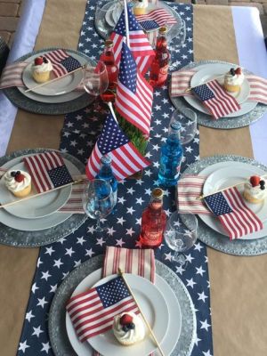 blue stars table