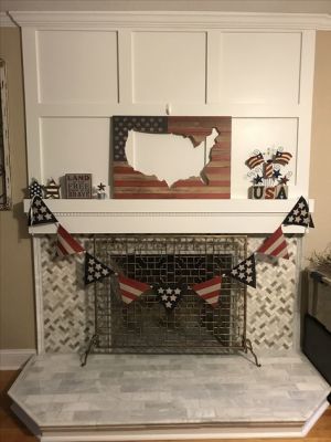 outline USA mantel