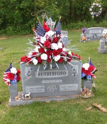 red white blue floral