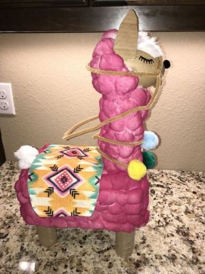 llama pink box