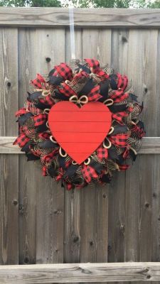 black plaid wreath