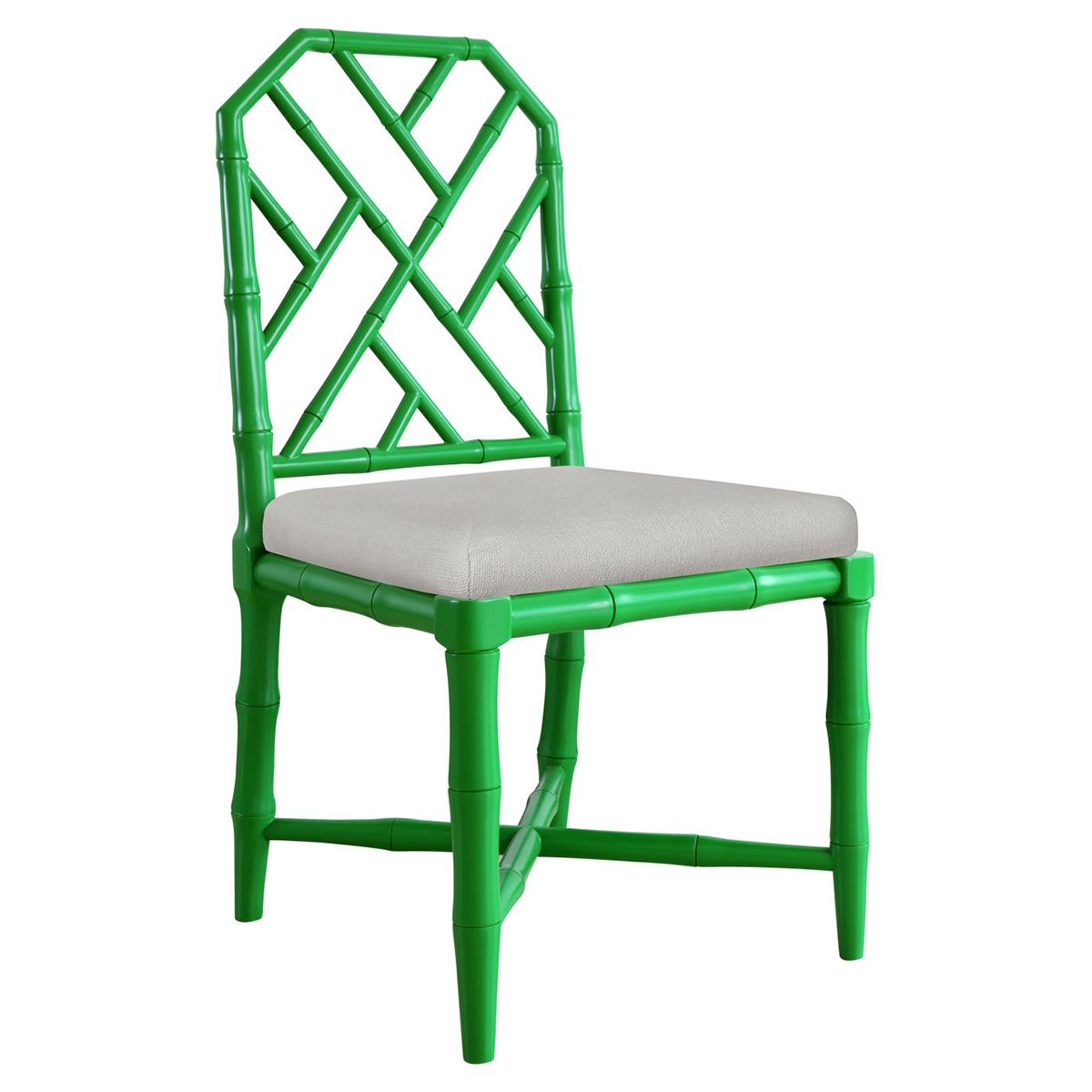 Kathy Kuo Home Fontaine Hollywood Regency Bright Bamboo Dining Chair