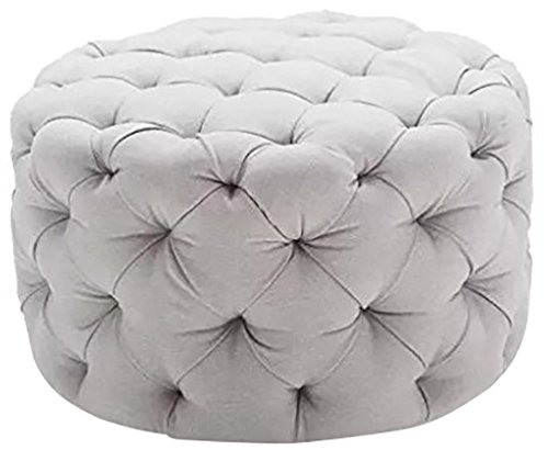 Round Ottoman Grey