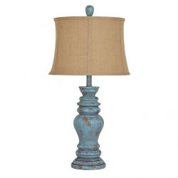 Barclay Antique Turquoise Table Lamp