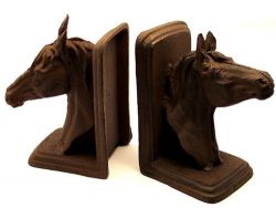 Cast Iron Horse Head Bookends