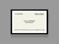 American Psycho Movie Poster- Patrick Bateman Business Card Print