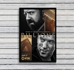 Framed Billions TV Show Poster Art