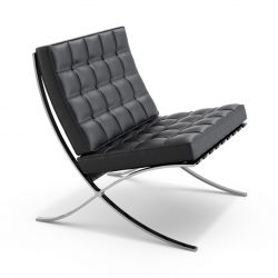 Ludwig Mies van der Rohe Barcelona Chair, Black
