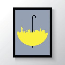 How I Met Your Mother, Wall Print, New York Skyline, Yellow Umbrella