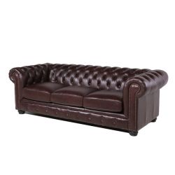 Darby Home Co Tanisha Leather Chesterfield Sofa