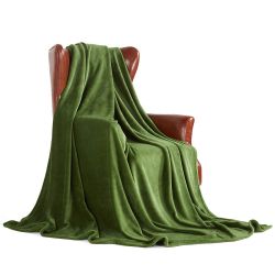 MERRYLIFE Decorative Throw Blanket Ultra-Plush Comfort, Garden Green
