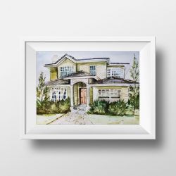 Phil & Claire Dunphy’s House Watercolor Print