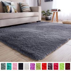 PAGISOFE Soft Living Room Carpet, Gray