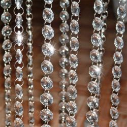 Musdoney 16.5 Feet Clear Crystal Beads