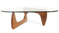 LeisureMod Imperial Glass Top Triangle Coffee Table
