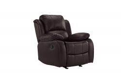 Real Leather Oversize Recliner Chair